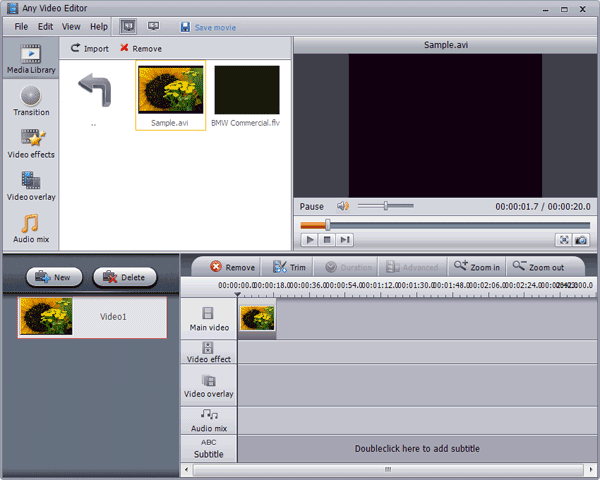 add video to the timeline