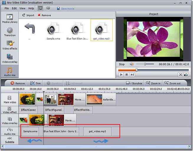 Adjust Audio Track Position