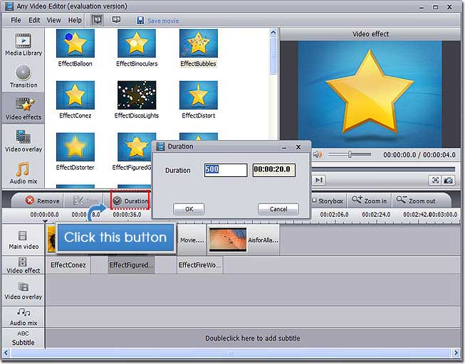 Set Video Effect Duration